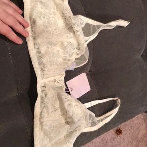 White sparkly savage x fenty bralette